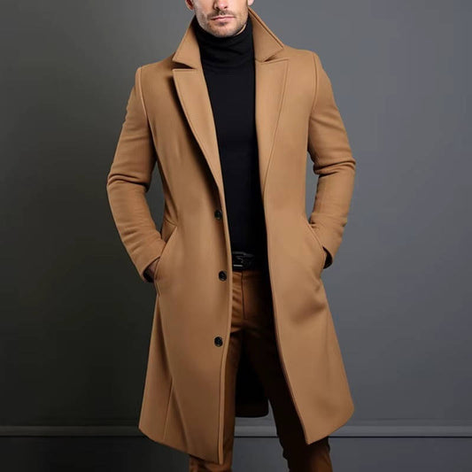 Gray Men's Coat - styled view