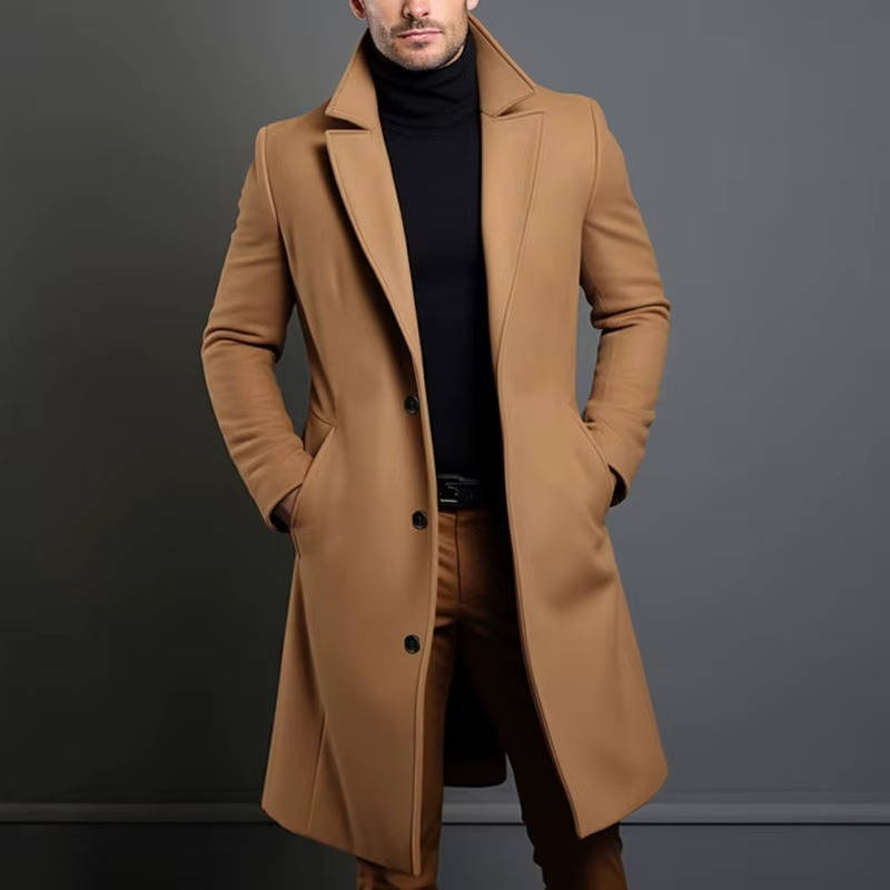 Gray Men's Coat - styled view