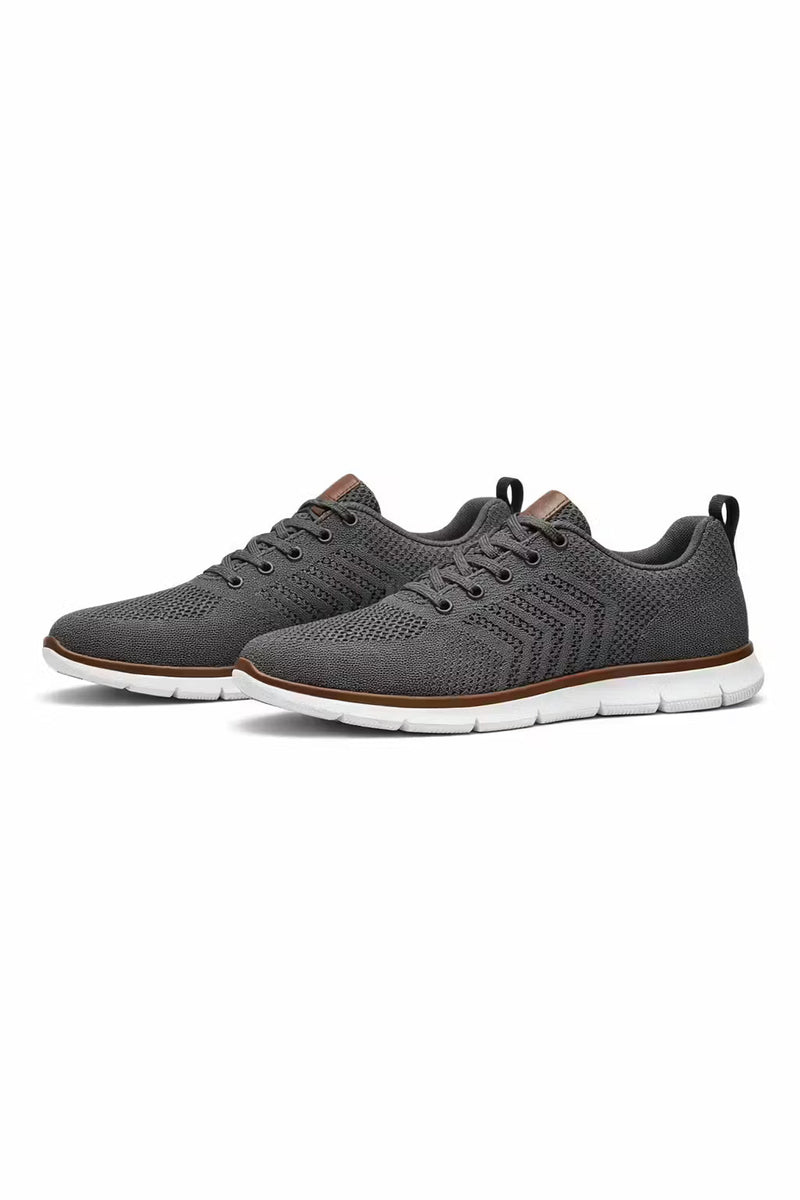 Barnaby Men's Ribbed Knit Sneakers - back view