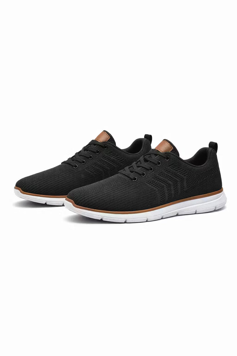 Barnaby Men's Ribbed Knit Sneakers - styled view