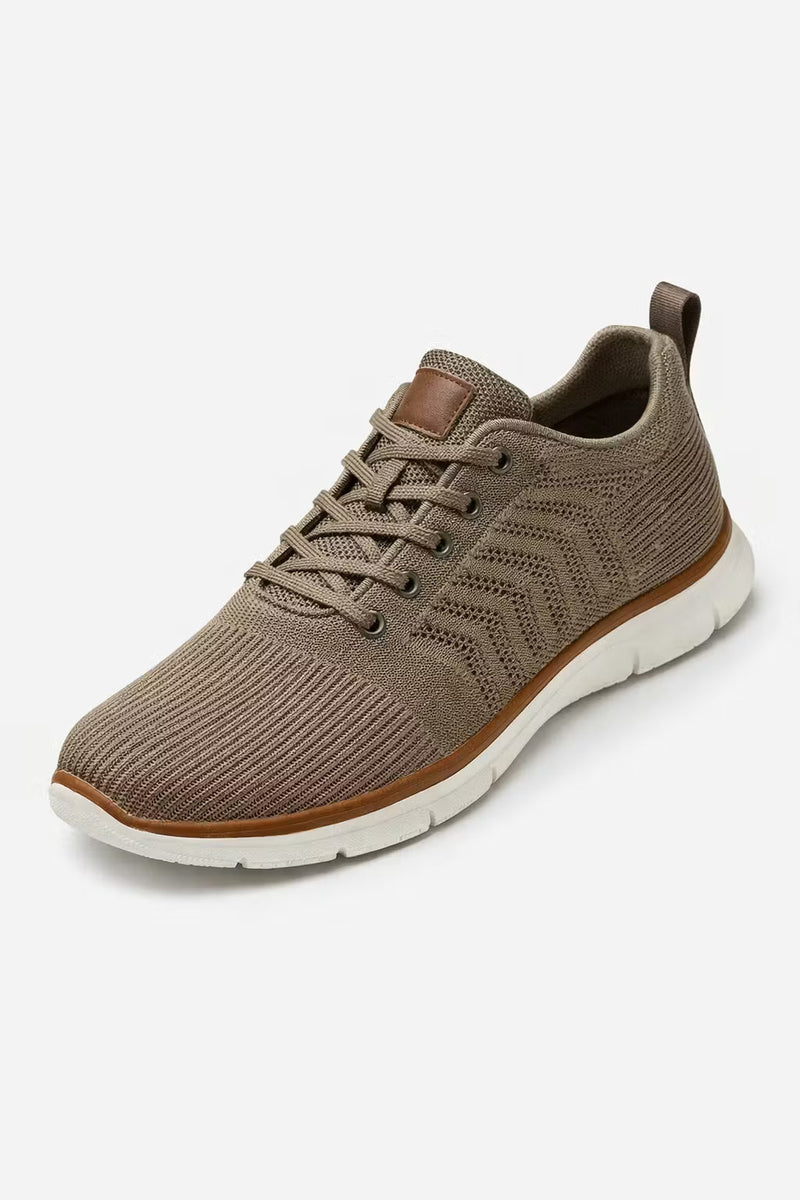 Barnaby Men's Ribbed Knit Sneakers - shown in use
