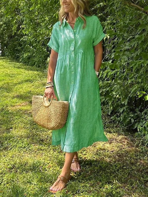 Selma Women's Striped Shirt - full-length view