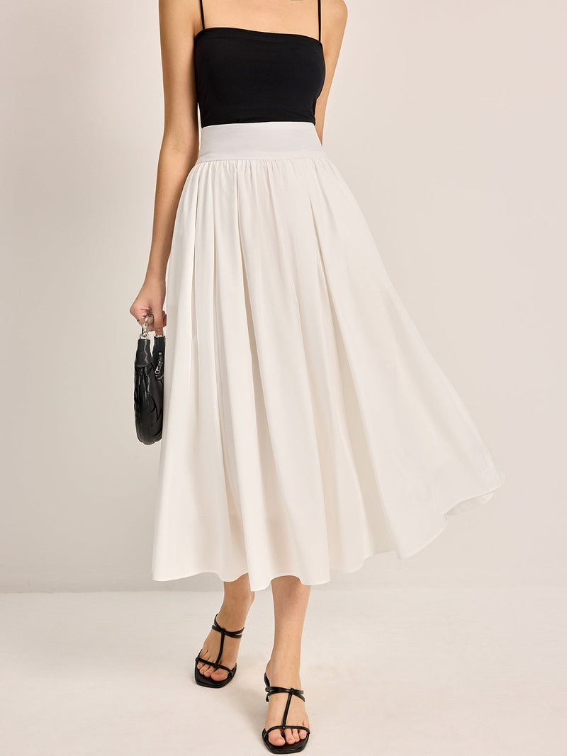 Eloise Women's Pleated Skirt - flat lay