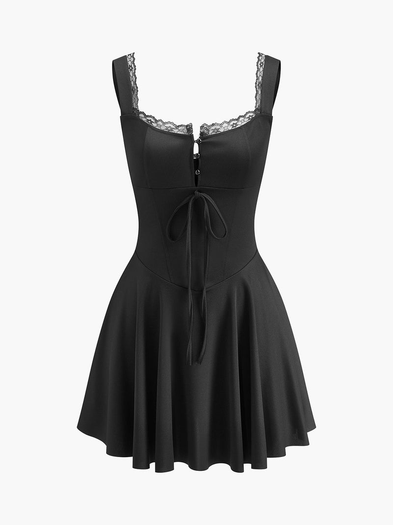 Ruby Women's Dress | Lace, Square Neck, Sleeveless