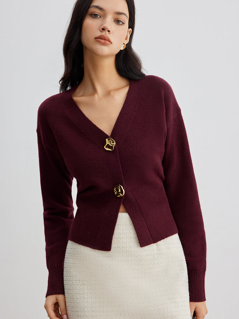 Nell Women's Cardigan - fabric and finish detail