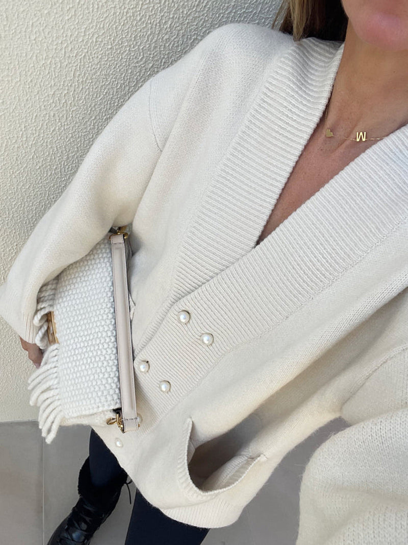 Wilda Women's Cardigan - fabric and finish detail