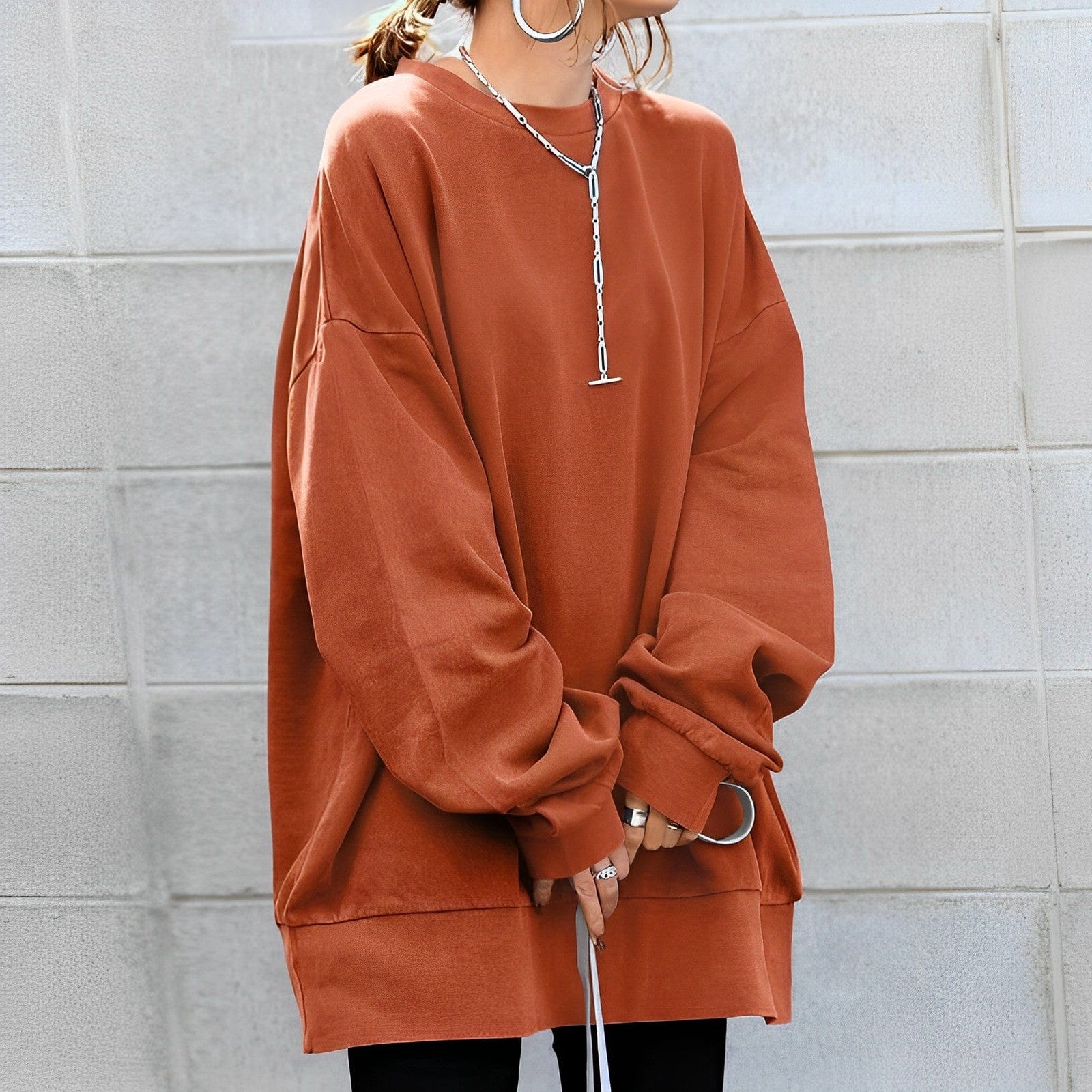 Verity Women's Oversized Sweater - full-length view