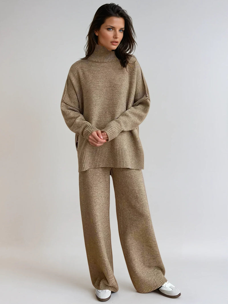Alba Women's Two-piece Set | Knit, Turtleneck