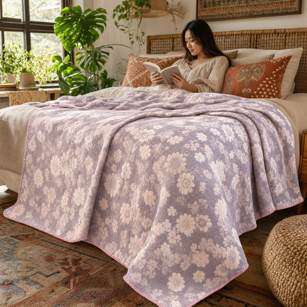 Reverie Floral Cotton Gauze Blanket | Cotton, Gauze Weave