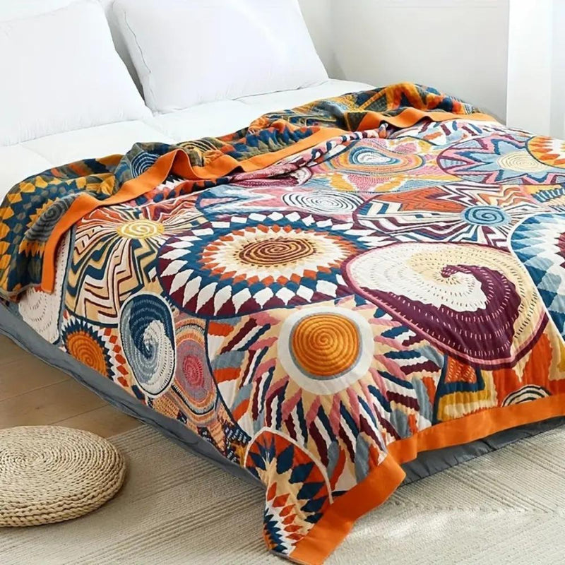 Bay Sunburst Cotton Blanket | Cotton, Year-Round