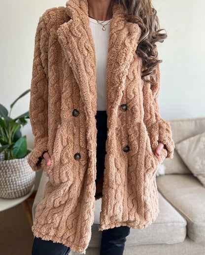 Bijou Women's Cable Knit Coat - back view