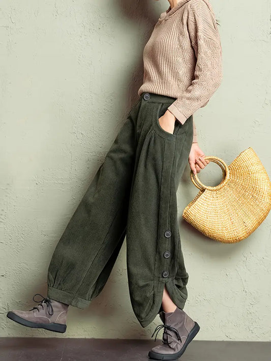 Noor Women's Corduroy Pant - styled view
