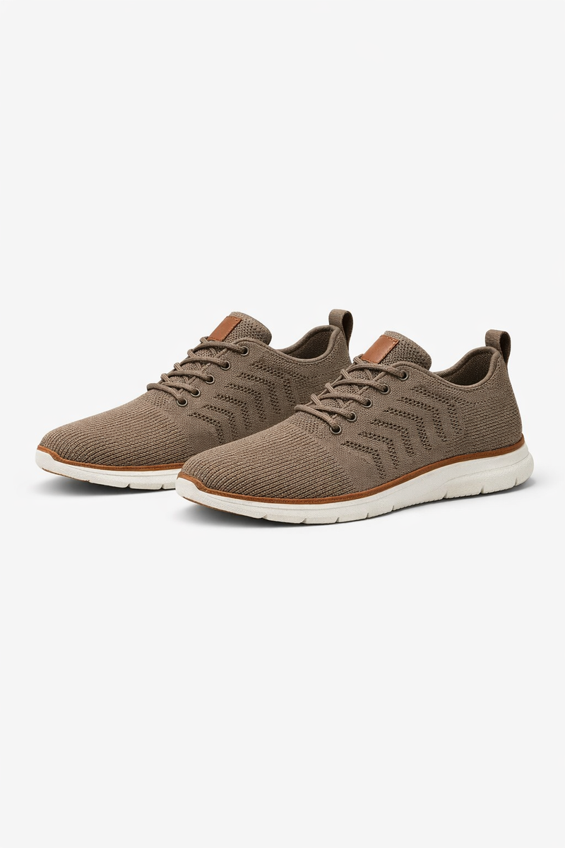 Barnaby Men's Ribbed Knit Sneakers - full-length view