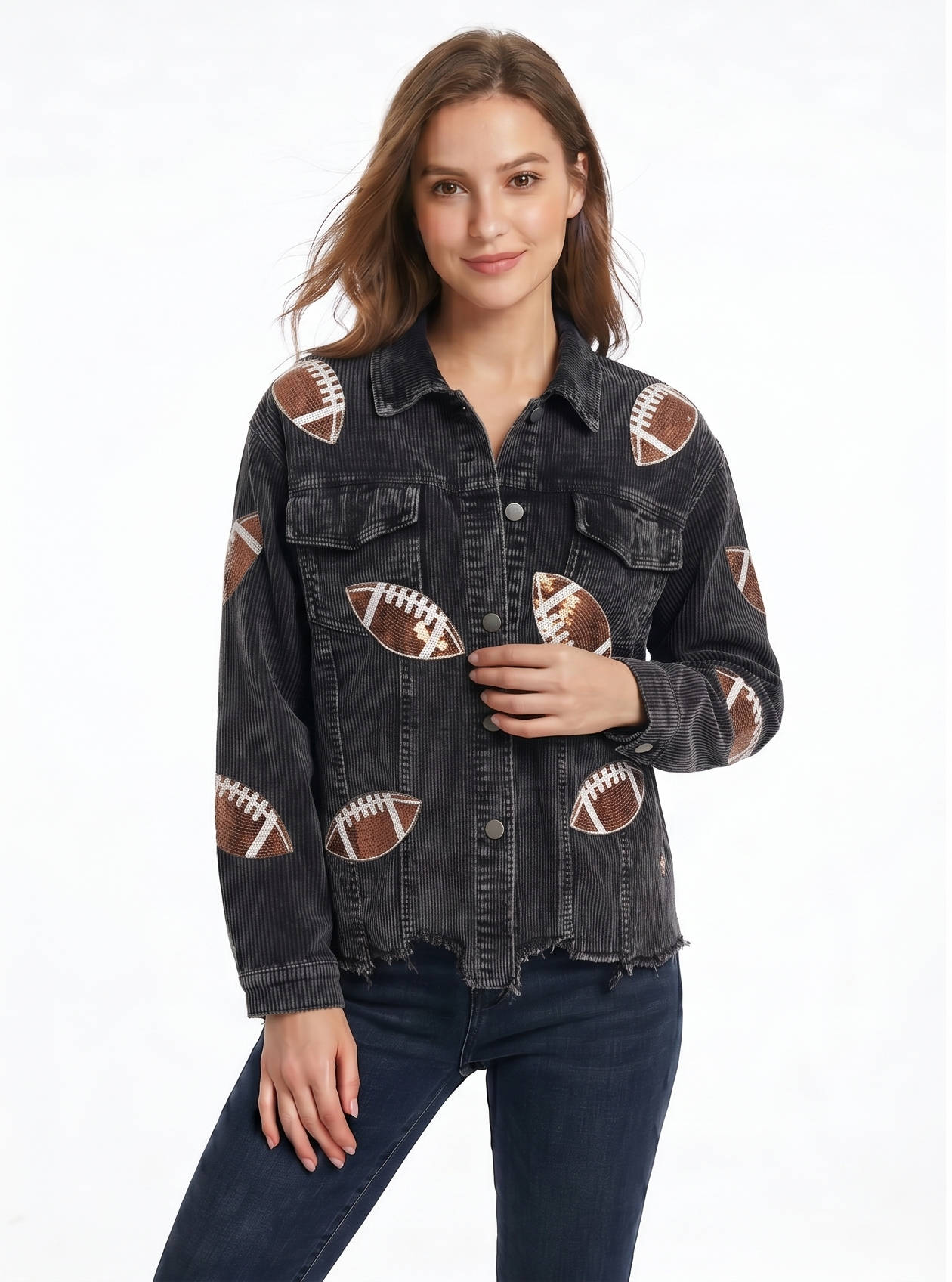 Nell Women's Oversized Jacket - full-length view