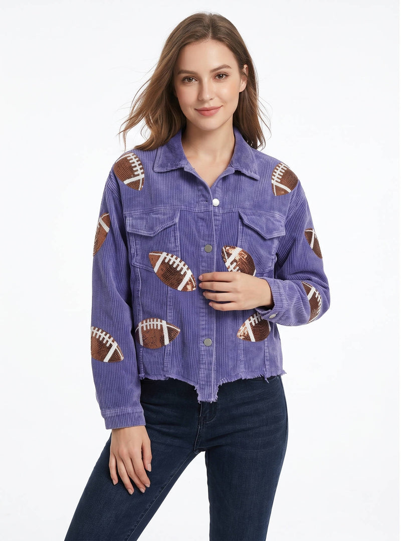 Nell Women's Oversized Jacket - fabric and finish detail