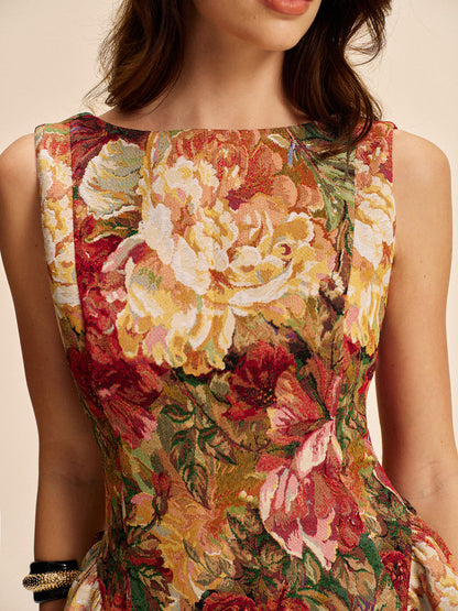 Violette Women's Floral Dress - full-length view