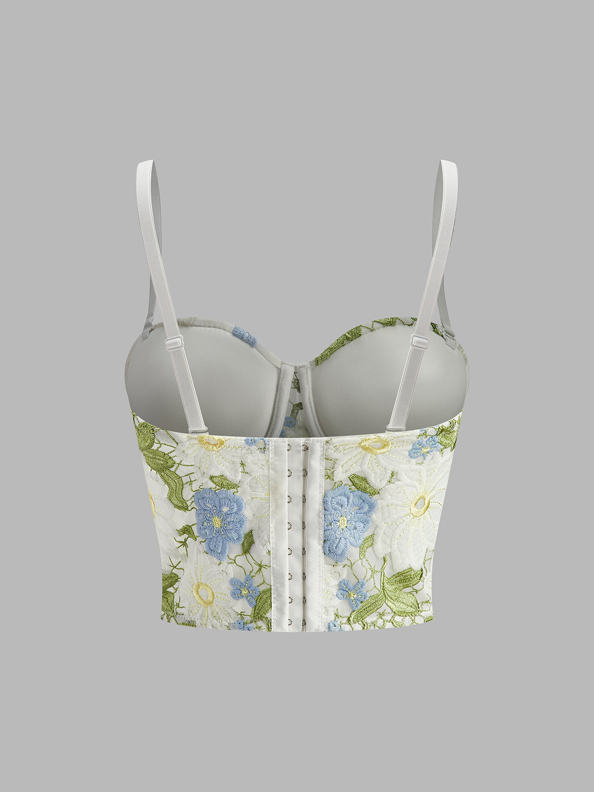 Alba Women's Floral Corset Top - fabric and finish detail