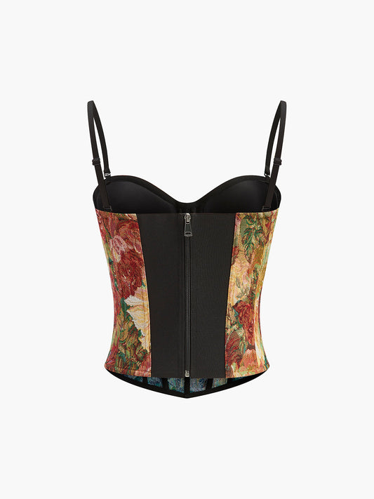 Kaia Women's Floral Corset Top - styled view