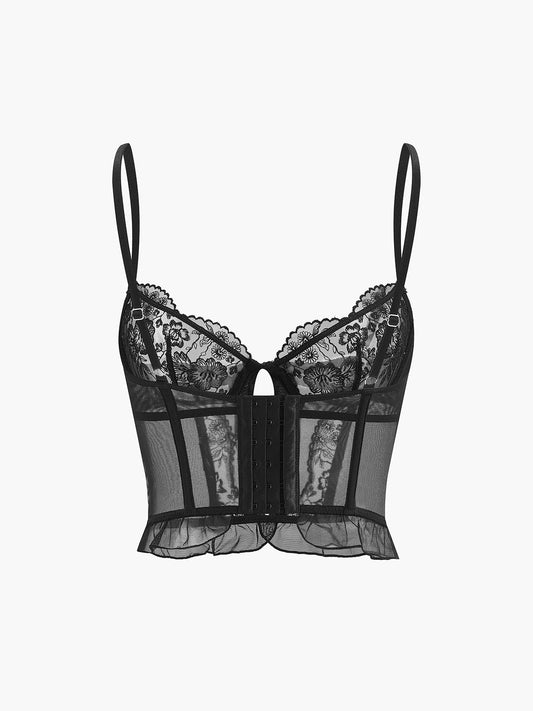 Astrid Women's Floral Corset Top - styled view
