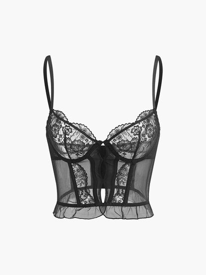 Astrid Women's Floral Corset Top - front view