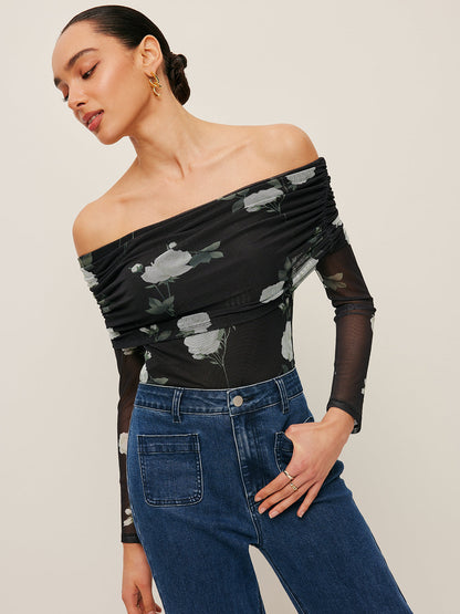 Winona Women's Floral Top - back view