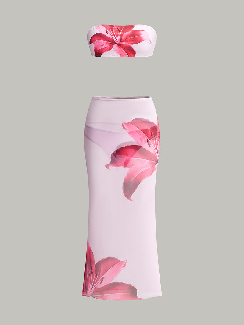 Violette Women's Floral Cover-up | Mesh, Jersey