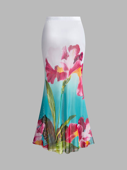 Selma Women's Floral Cover-up - styled view