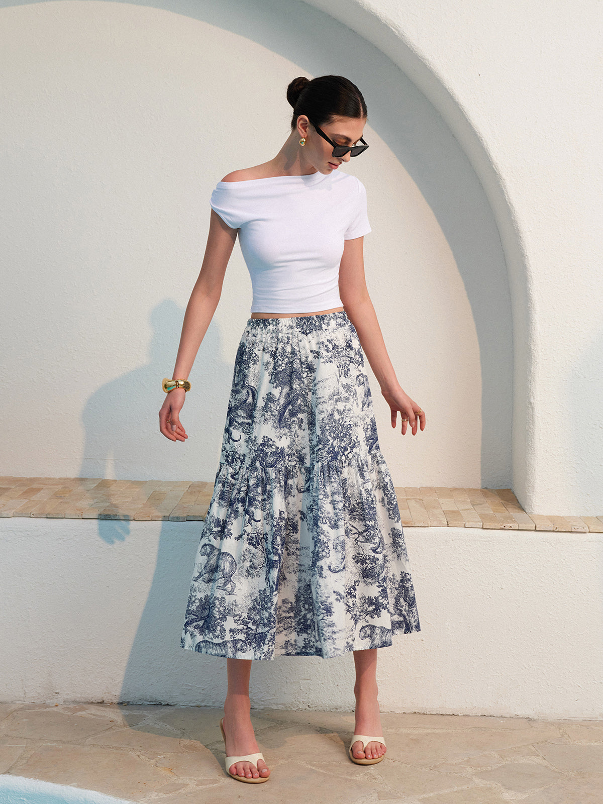 Elise Women's Ruffled Skirt - back view