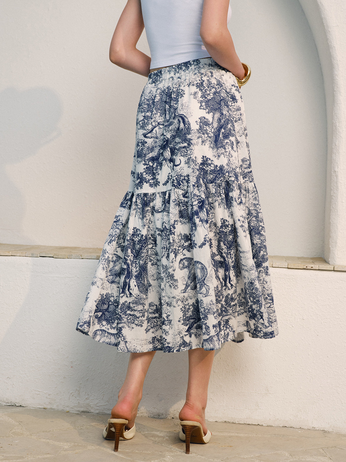 Elise Women's Ruffled Skirt - close-up detail