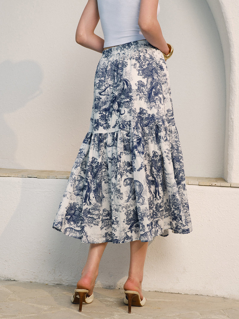 Elise Women's Ruffled Skirt - close-up detail