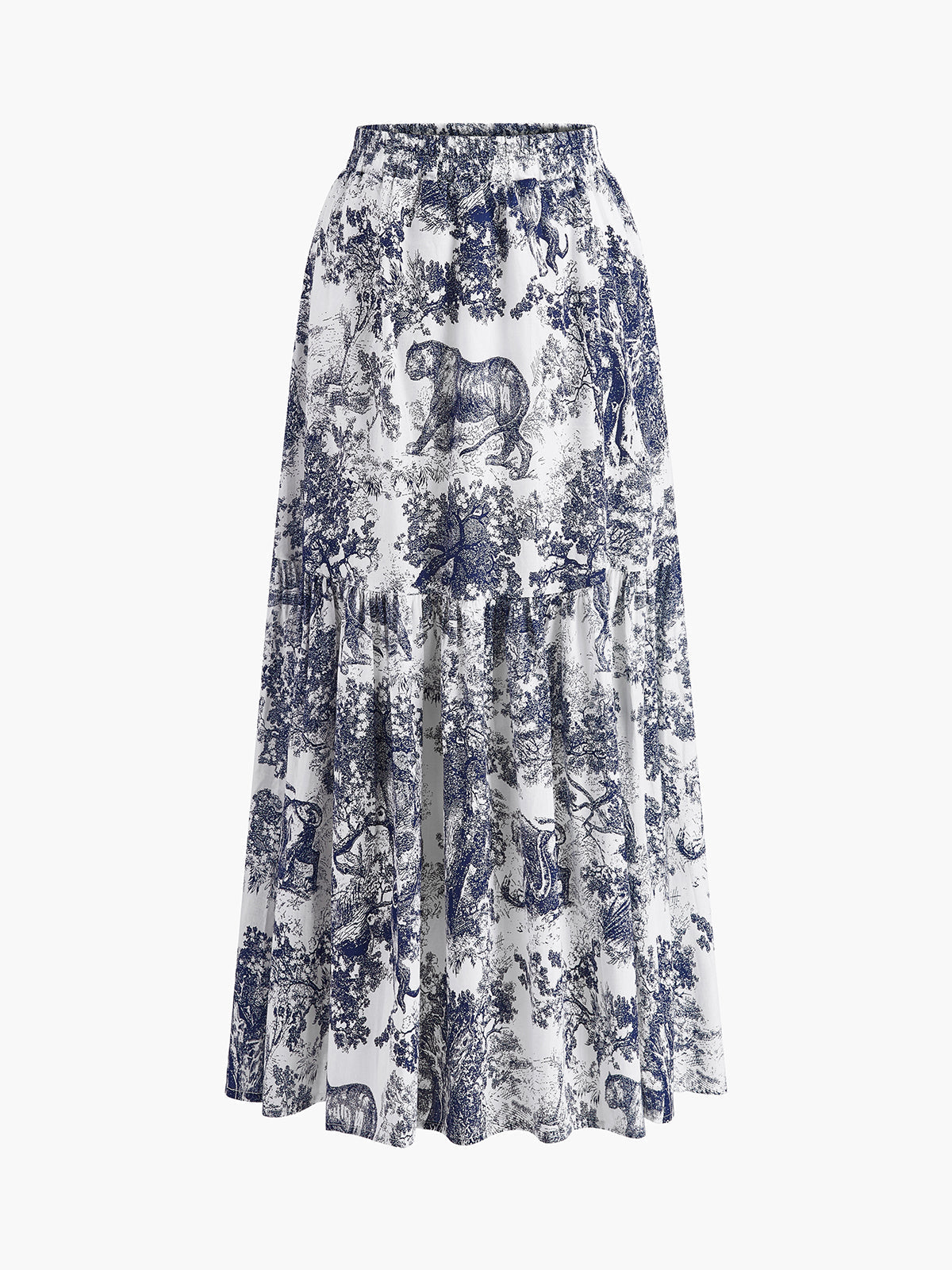 Elise Women's Ruffled Skirt - flat lay