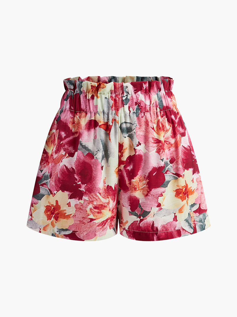 June Women's Floral Shorts - back view