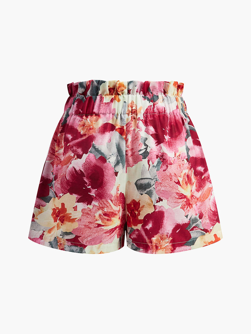 June Women's Floral Shorts - full-length view