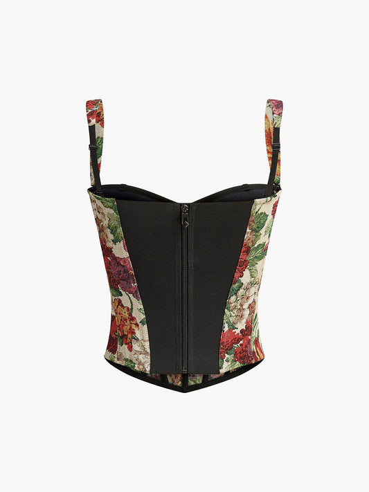 Astrid Women's Floral Corset Top - styled view