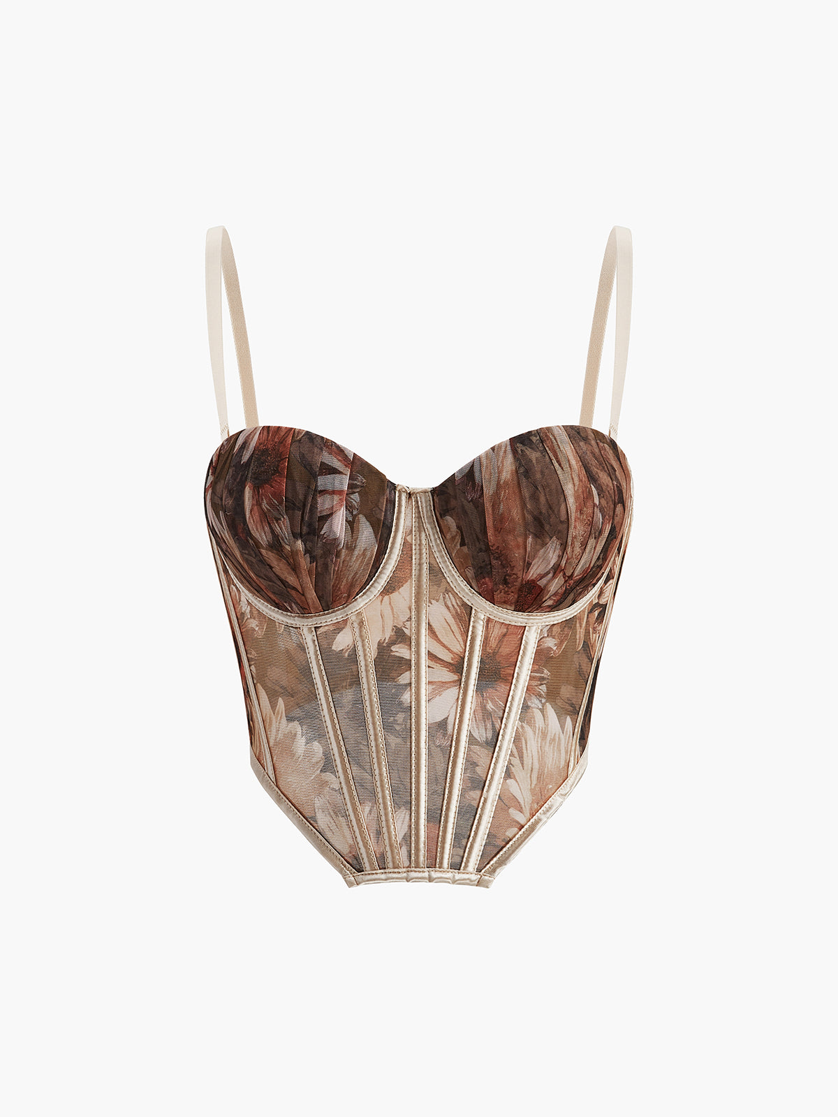 Yvette Women's Floral Corset Top - front view