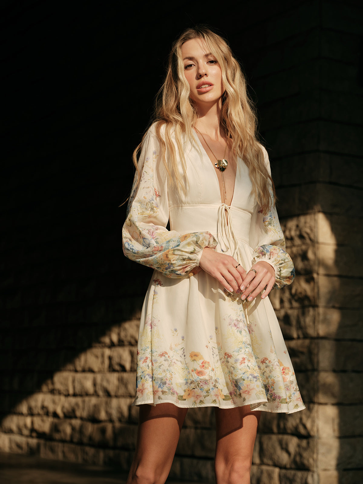 Rosa Women's Floral Dress - back view