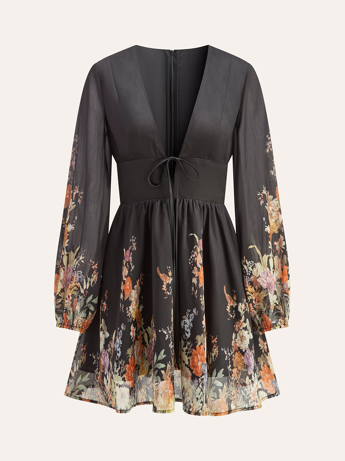 Rosa Women's Floral Dress - flat lay