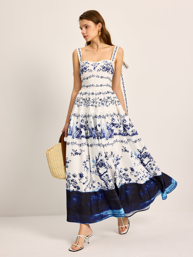 Yara Women's Pleated Dress - fabric and finish detail