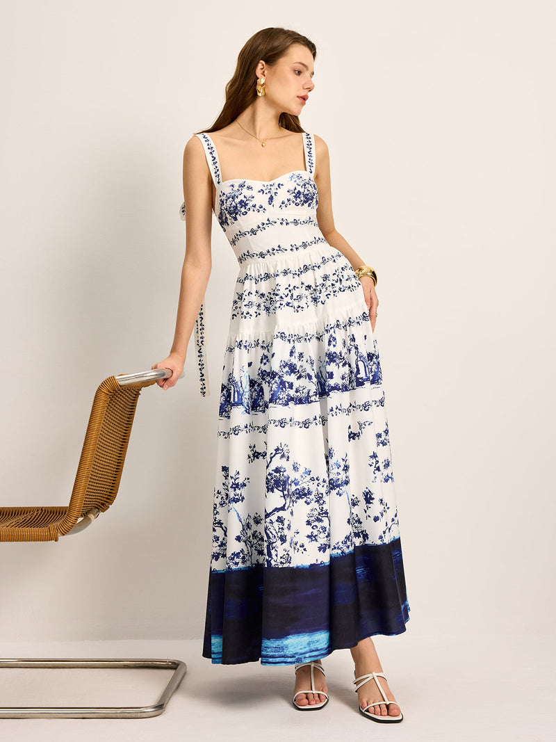 Yara Women's Pleated Dress - back view
