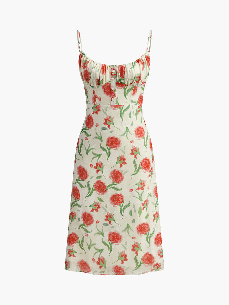 Selma Women's Floral Dress - flat lay