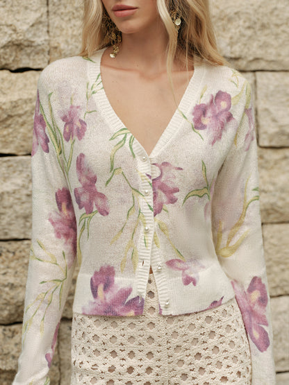Ulla Women's Floral Cardigan - full-length view