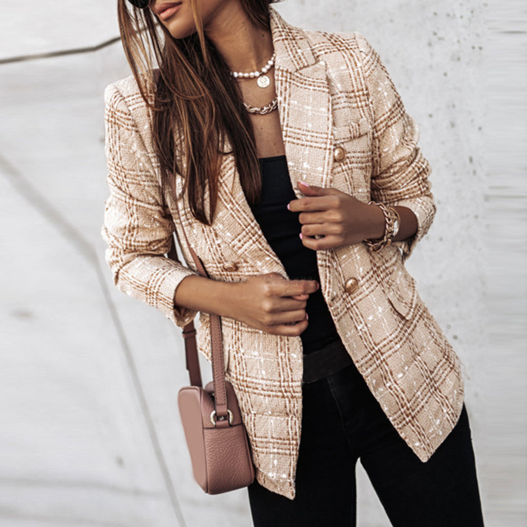 Xanthe Women's Blazer - fabric and finish detail