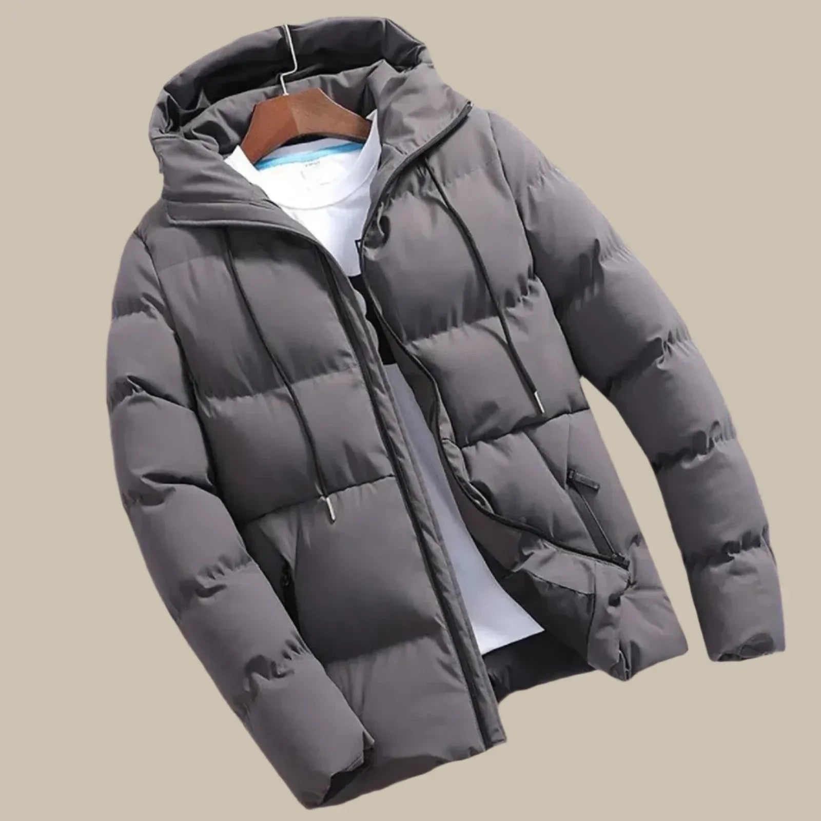 Xavier Men's Puffer Jacket - styled view