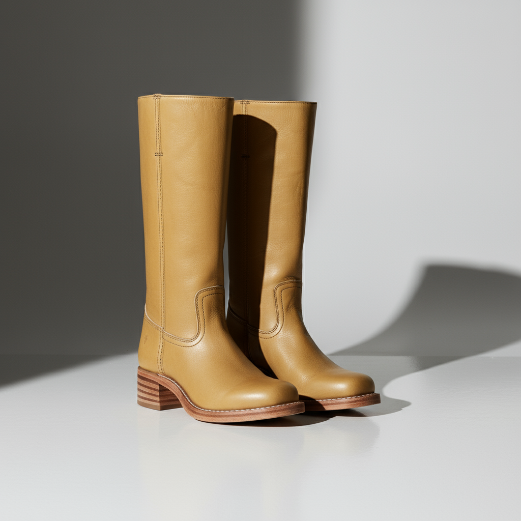 Kira Women's Knee High Boots | Stacked Heel, Classic Round Toe