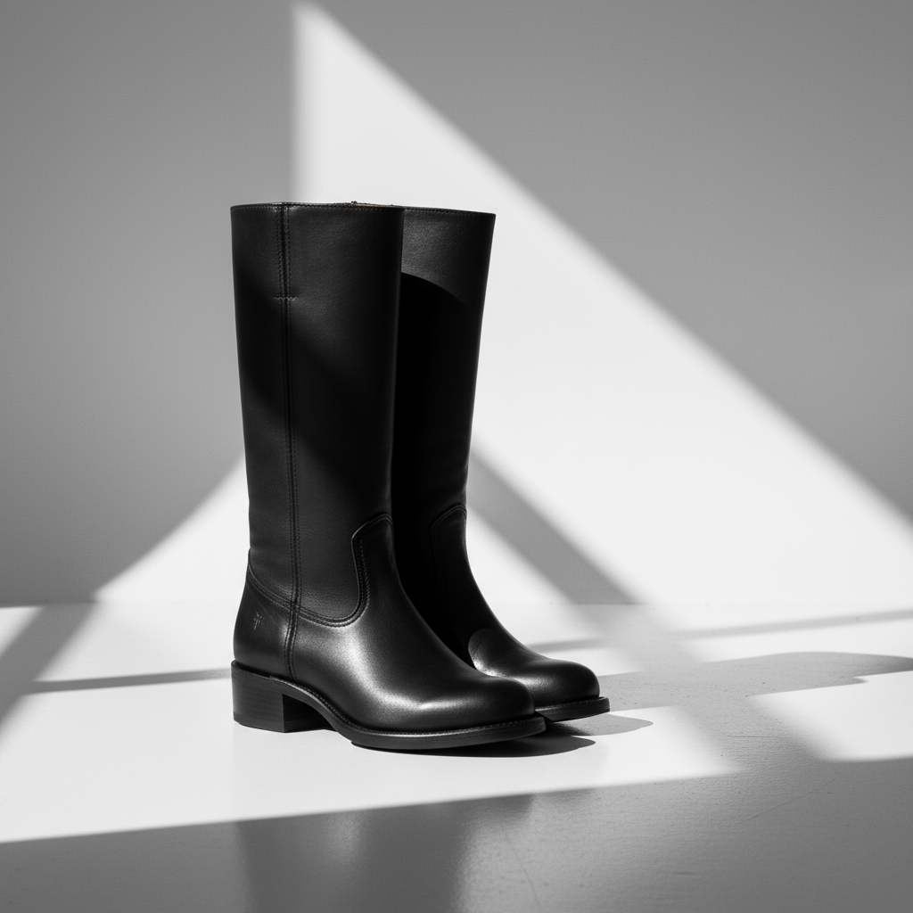 Kira Women's Knee High Boots | Stacked Heel, Classic Round Toe