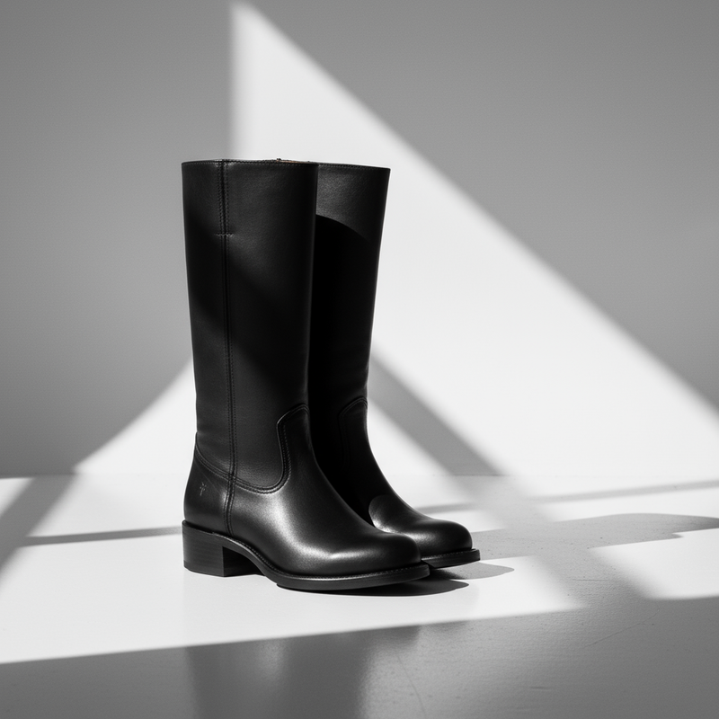 Kira Women's Knee High Boots | Stacked Heel, Classic Round Toe