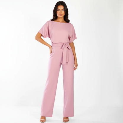 Daisy Women's Jumpsuit | Elegant Wide-Leg Design with Tie Sash