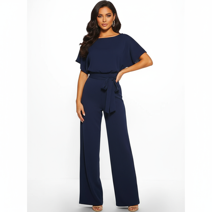 Daisy Women's Jumpsuit | Elegant Wide-Leg Design with Tie Sash
