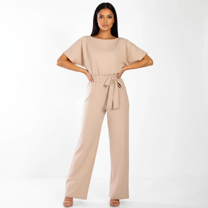 Daisy Women's Jumpsuit | Elegant Wide-Leg Design with Tie Sash