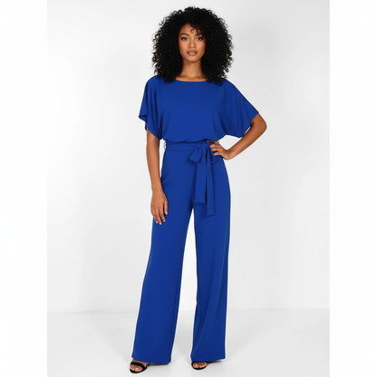 Daisy Women's Jumpsuit | Elegant Wide-Leg Design with Tie Sash